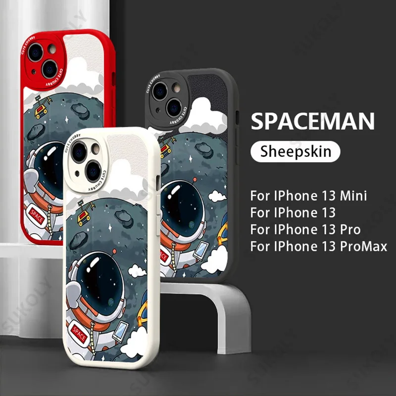 Shockproof Cute Cartoon Astronaut Silicone Case Leather Texture Soft Cover For iPhone 14 Pro 13 12 11 Pro Max XS Max XR 7 8 Plus
Shockproof Cute Cartoon Astronaut Silicone Case Leather Texture Soft Cover For iPhone 14 Pro 13 12 11 Pro Max XS Max XR 7 8 Plus