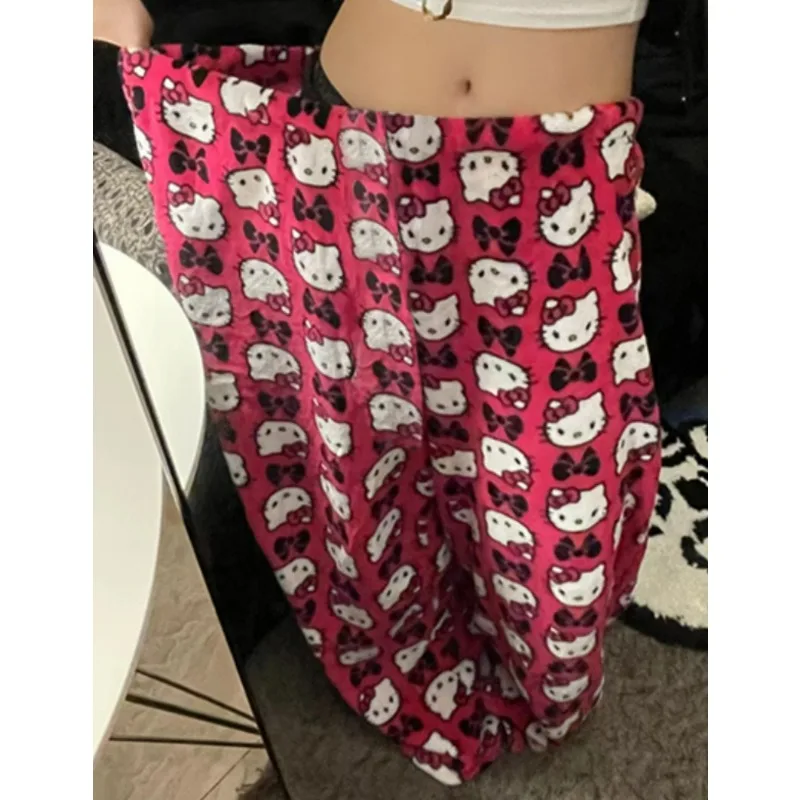 Sanrio Hello Kitty Thin Pajama Pants polyester Women's Summer Pants Casual Loose Fitting Sweet Pants Girl Outdoor Home Pants
Sanrio Hello Kitty Thin Pajama Pants polyester Women's Summer Pants Casual Loose Fitting Sweet Pants Girl Outdoor Home Pants
