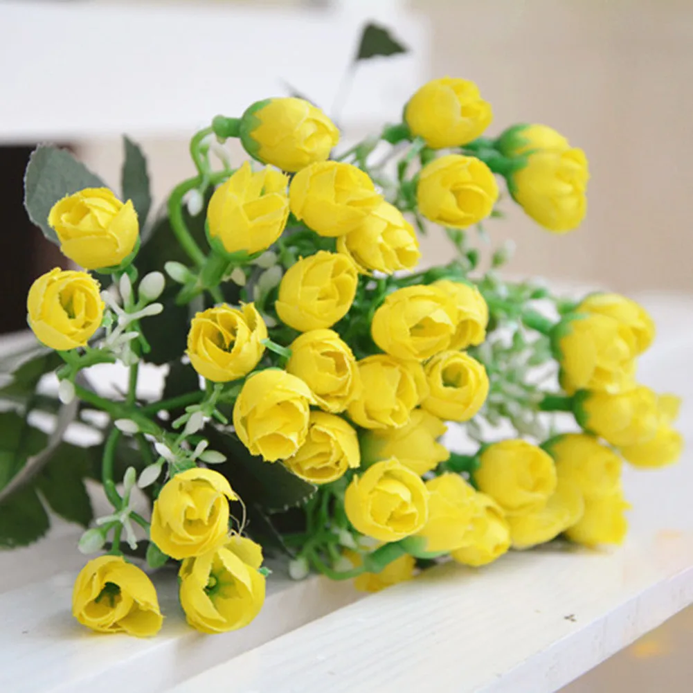 

Искусственный цветок в виде бутона, 0,7 см, 36 бутонов, искусственные цветы 27 см для свадебной вечеринки, украшение для дома