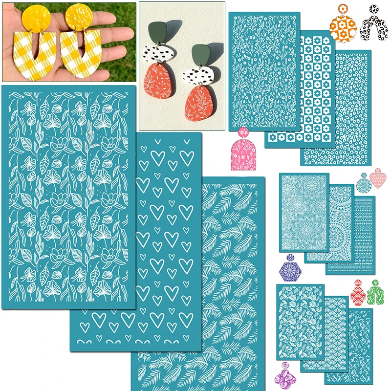 34 Types Polymer Clay Silk Screen Stencils for Polymer Clay DIY Craft Printing Earrings Jewelry Making Flowers Print Stencils
34 Types Polymer Clay Silk Screen Stencils for Polymer Clay DIY Craft Printing Earrings Jewelry Making Flowers Print Stencils
