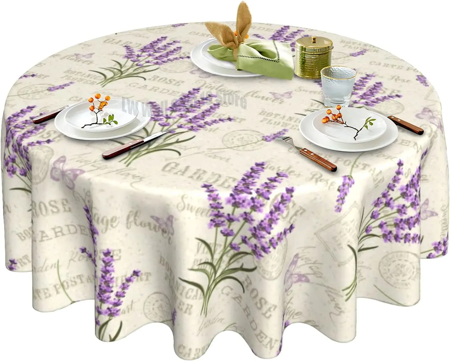 Floral Lavender Tablecloth Vintage Lavender Round Tablecloth 60 Inch Washable Purple Tablecloth for Kitchen Dining Table Decor
Floral Lavender Tablecloth Vintage Lavender Round Tablecloth 60 Inch Washable Purple Tablecloth for Kitchen Dining Table Decor