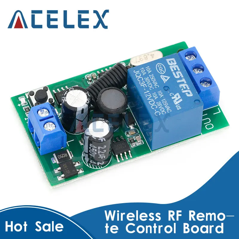 

315MHZ 433MHz 315 433 MHZ AC 85- 220V 10A 1 Ch Channel Wireless RF Remote Control Board Transmitter Receiver Relay Switch Module