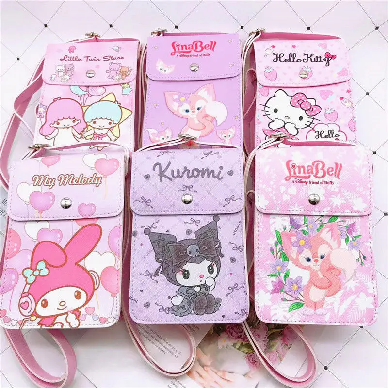 Hello Kitty Kawaii Sanrio Cinnamoroll Mymelody Kuromi Новая сумка-мессенджер через плечо для телефона с магнитной застежкой мультяшная Аниме Сумка для хранения
Hello Kitty Kawaii Sanrio Cinnamoroll Mymelody Kuromi Новая сумка-мессенджер через плечо для телефона с магнитной застежкой мультяшная Аниме Сумка для хранения