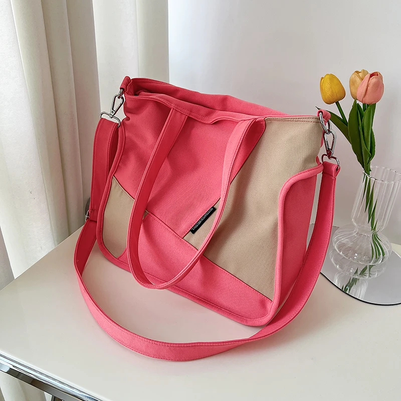 Women Canvas Shopping Bags Fashion Design Shoulder Bag Large Capacity Handbag Fabric Cotton Bag for Women Portable Shopping Bags
Women Canvas Shopping Bags Fashion Design Shoulder Bag Large Capacity Handbag Fabric Cotton Bag for Women Portable Shopping Bags