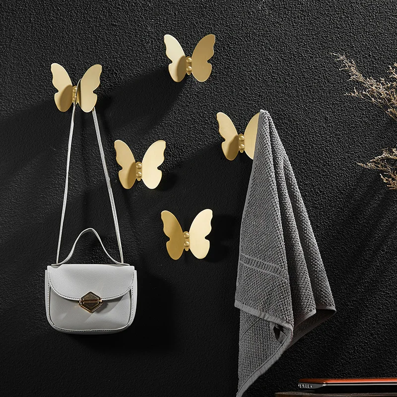 Brass Bathroom Brushed Gold Stereo Butterfly Clothes Hook Bedroom Coat Rack Wall Porch Creative Single Hook Pendant
Brass Bathroom Brushed Gold Stereo Butterfly Clothes Hook Bedroom Coat Rack Wall Porch Creative Single Hook Pendant