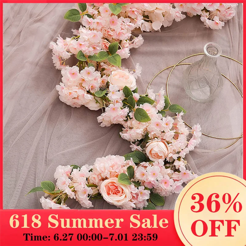PARTY JOY Artificial Cherry Blossom Flowers Garland Vines Silk Sakura Flowers Fake Hanging Rattan for Wedding Party Home Decor
PARTY JOY Artificial Cherry Blossom Flowers Garland Vines Silk Sakura Flowers Fake Hanging Rattan for Wedding Party Home Decor