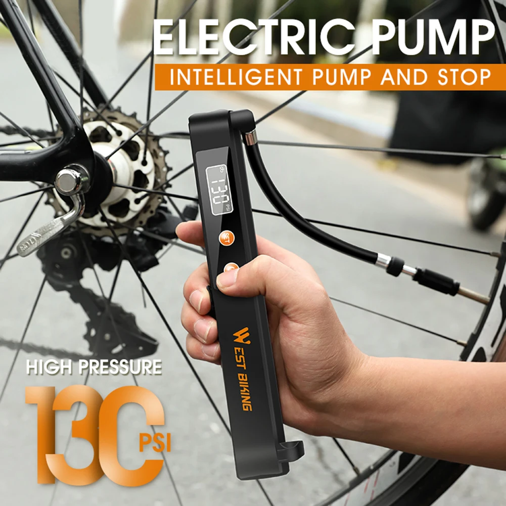 Bicycle Tire Air Pump Electric Pump Air Compressor 130PSI Wireless Portable Tire Inflator Bike Motorcycle Ball Fast Inflate Pump
Bicycle Tire Air Pump Electric Pump Air Compressor 130PSI Wireless Portable Tire Inflator Bike Motorcycle Ball Fast Inflate Pump