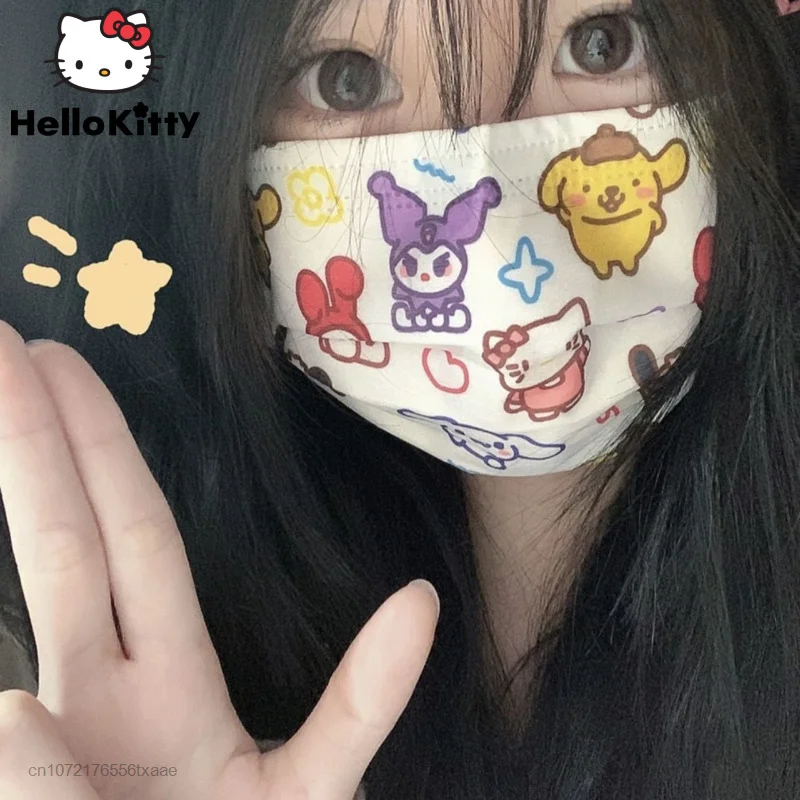 Sanrio Kuromi Disposable Face Decoration Y2k Women Trend Ear Wearing Cartoon Printed Cute Accessories Outdoor Dustproof Supplies
Sanrio Kuromi Disposable Face Decoration Y2k Women Trend Ear Wearing Cartoon Printed Cute Accessories Outdoor Dustproof Supplies