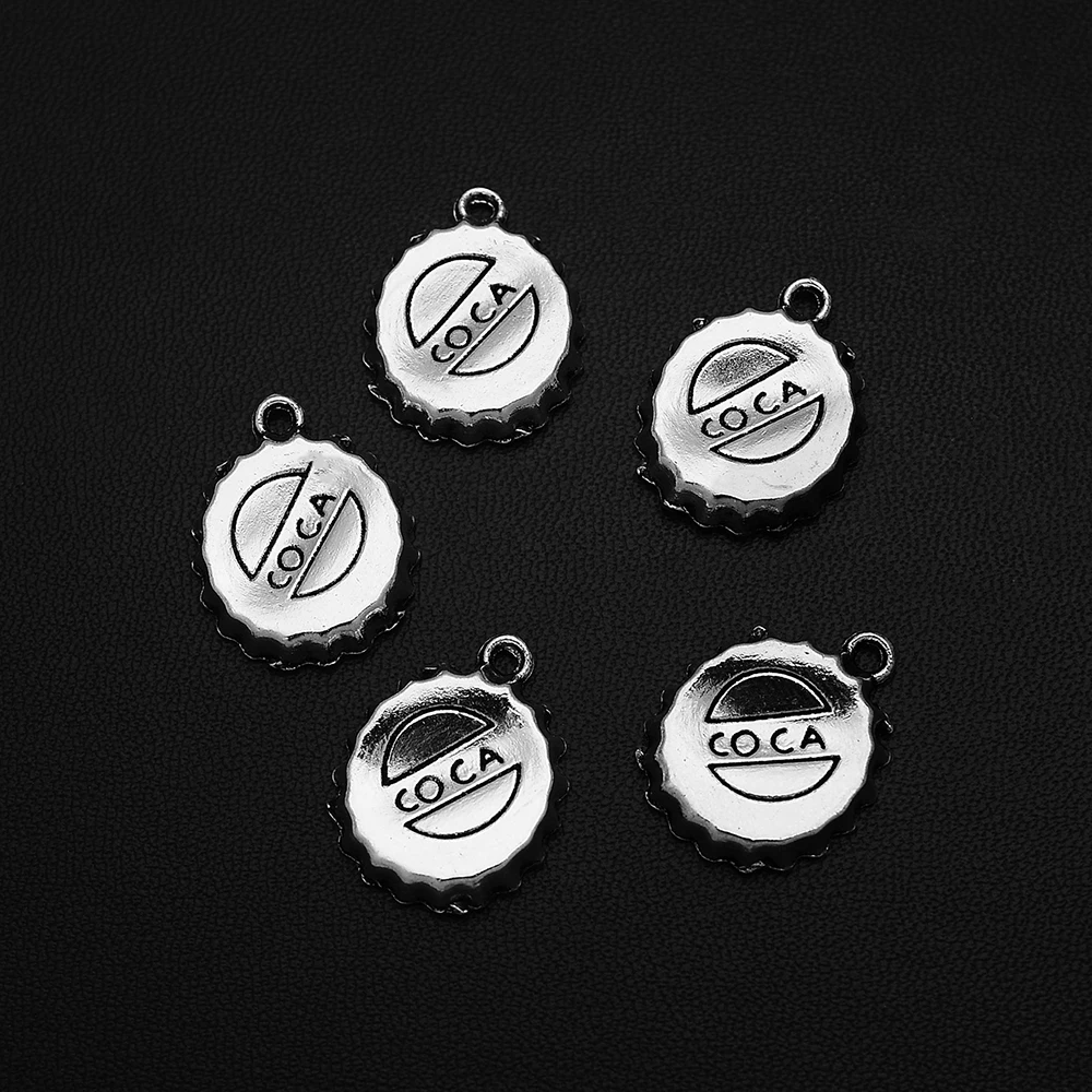 10pcs/Lots 16x21mm Antique Silver Plated Coca Charm Bottle Cap Pendants For Diy Jewellery Making Bulk Items Crafts Hqd Wholesale
10pcs/Lots 16x21mm Antique Silver Plated Coca Charm Bottle Cap Pendants For Diy Jewellery Making Bulk Items Crafts Hqd Wholesale