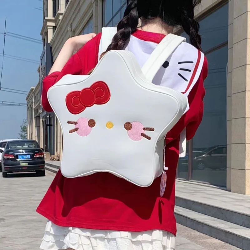 Sanrio Y2K Hello Kitty Backpack Women Fashion Pu Leather Zip School Bag Girl Children Cute Gift Kawaii Travel Star Backpack
Sanrio Y2K Hello Kitty Backpack Women Fashion Pu Leather Zip School Bag Girl Children Cute Gift Kawaii Travel Star Backpack