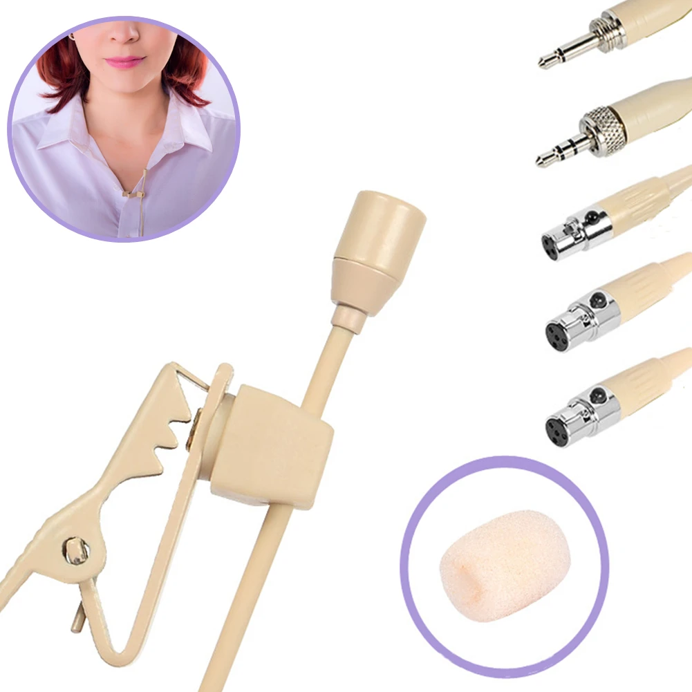 Beige Lavalier Lapel Clip Microphone 3.5mm 3-Pin 4-Pin XLR For Shure Wireless Audio Lapel Microphone For Sennheiser
Beige Lavalier Lapel Clip Microphone 3.5mm 3-Pin 4-Pin XLR For Shure Wireless Audio Lapel Microphone For Sennheiser
