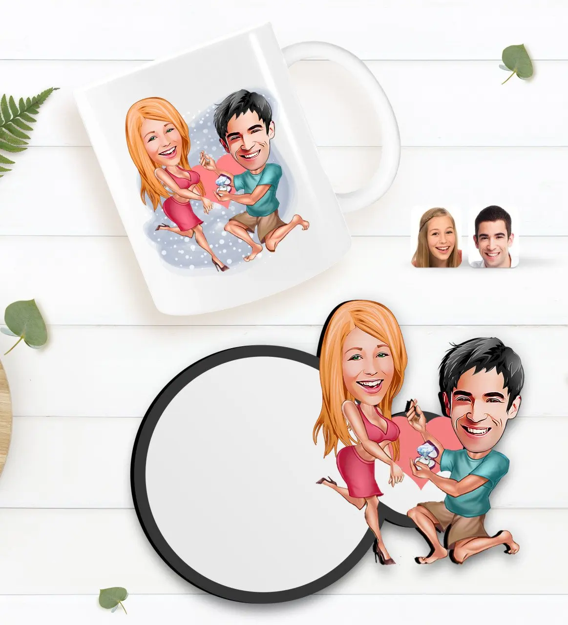 Персонализированная карикатура на День святого Валентина, белая кружка и деревянная подставка в подарок
Персонализированная карикатура на День святого Валентина, белая кружка и деревянная подставка в подарок