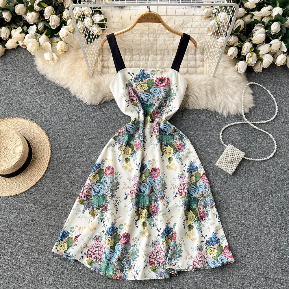 Women New Fashion Summer Lace Up Waist Sleeveless Vest Printed A-line Dress Sexy Elegant Korean Clothes Vestidos G055
Women New Fashion Summer Lace Up Waist Sleeveless Vest Printed A-line Dress Sexy Elegant Korean Clothes Vestidos G055