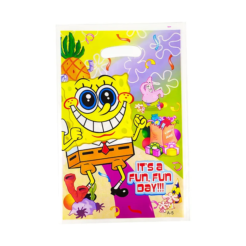 10 шт., пластиковые подарочные пакеты в виде губки боба
10 шт., пластиковые подарочные пакеты в виде губки боба