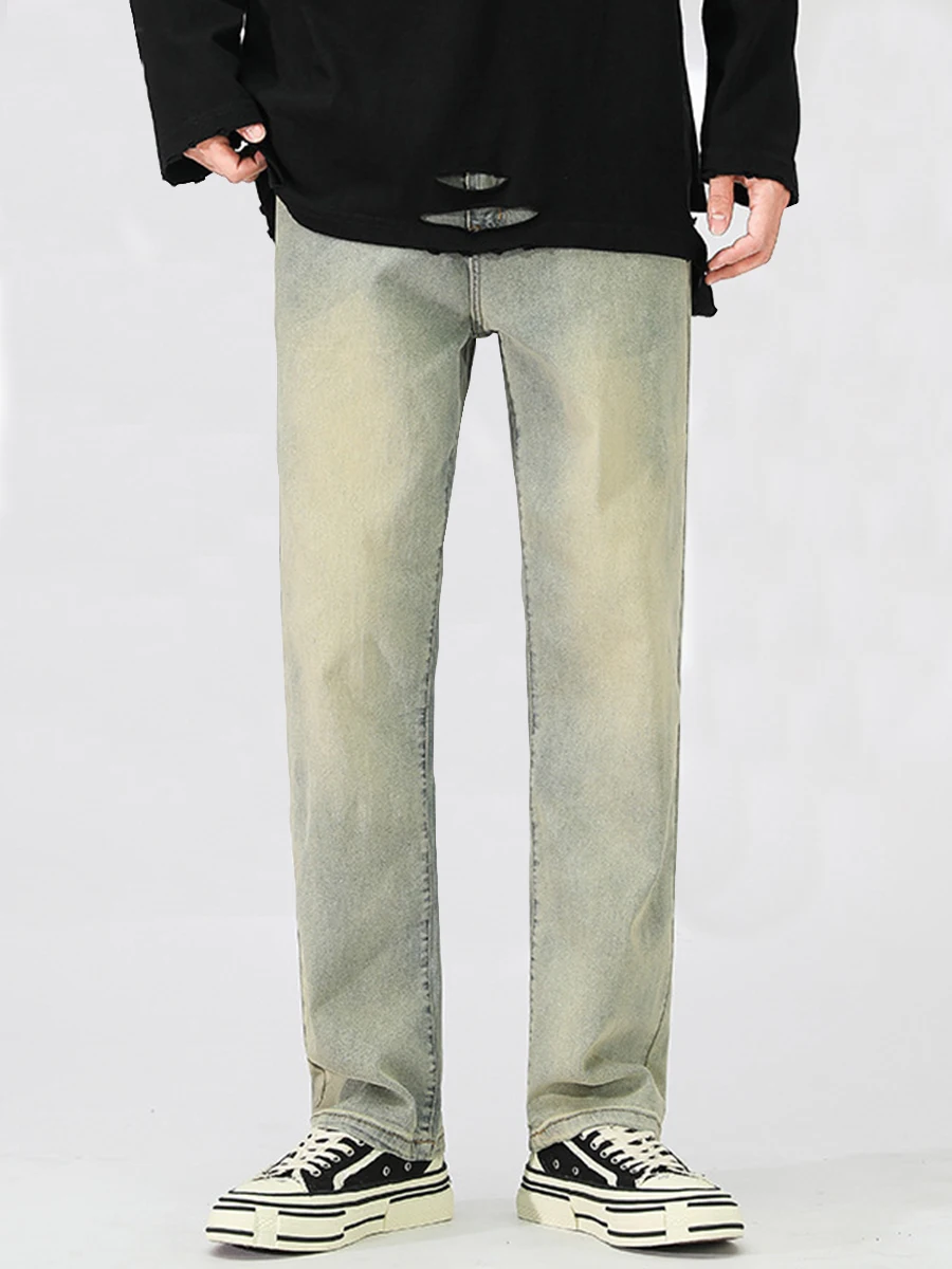 Four Seasons Men's Jeans Washed Distressed Stretch Vibe High Street Yellow Mud Dyed Y2k Men Jeans Streetwear Men's Ins Hot Sale
Four Seasons Men's Jeans Washed Distressed Stretch Vibe High Street Yellow Mud Dyed Y2k Men Jeans Streetwear Men's Ins Hot Sale