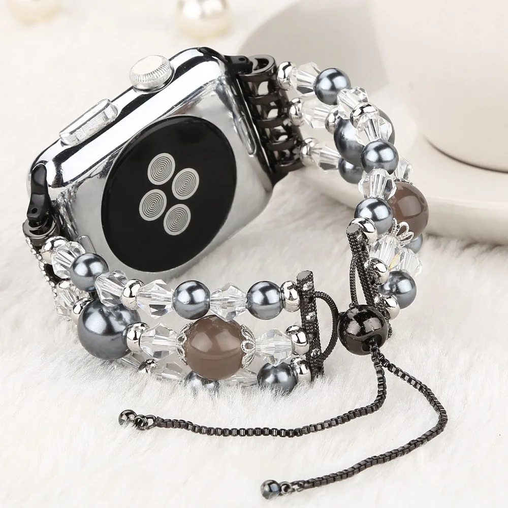 

Strap for apple watch band 44mm 40mm iwatch 42mm 38mm Fashion pearl belt smart watchband bracelet applewatch series 6 5 4 3 SE