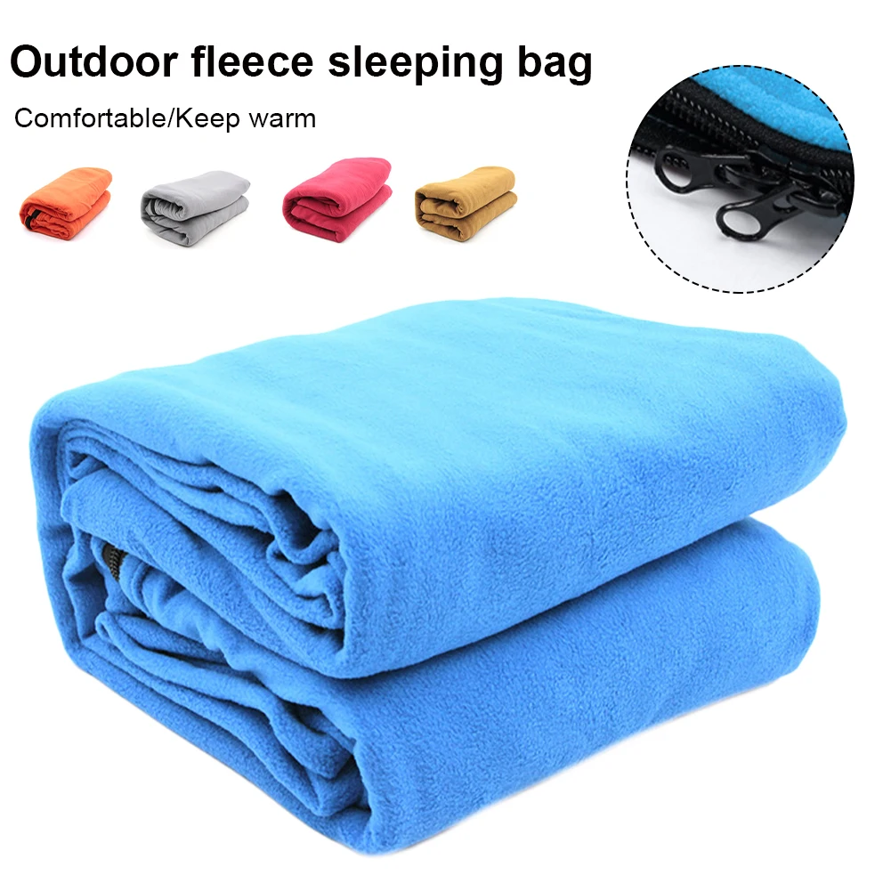 Outdoor Camping Fleece Sleeping Bag Portable Ultralight Warm Sleeping Blanket with Zipper Thermal Sleeping Sack for Backpacking
Outdoor Camping Fleece Sleeping Bag Portable Ultralight Warm Sleeping Blanket with Zipper Thermal Sleeping Sack for Backpacking