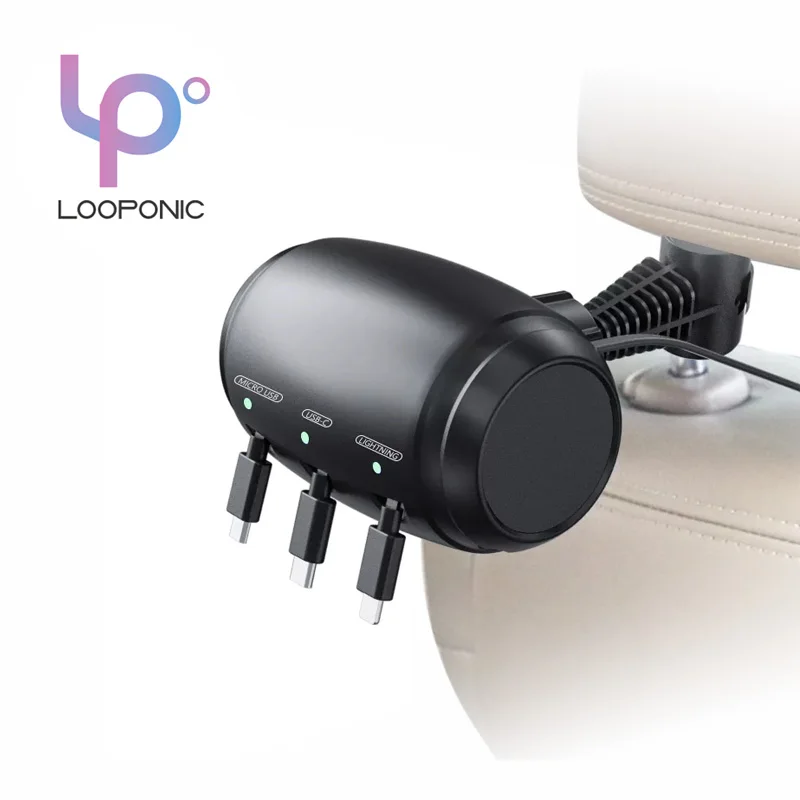Car Taxi Headrest Backseat Charging Station Mount Charger Cable 3 in 1 Type C Micro USB Lightning Retractable Cord For Phone
Car Taxi Headrest Backseat Charging Station Mount Charger Cable 3 in 1 Type C Micro USB Lightning Retractable Cord For Phone