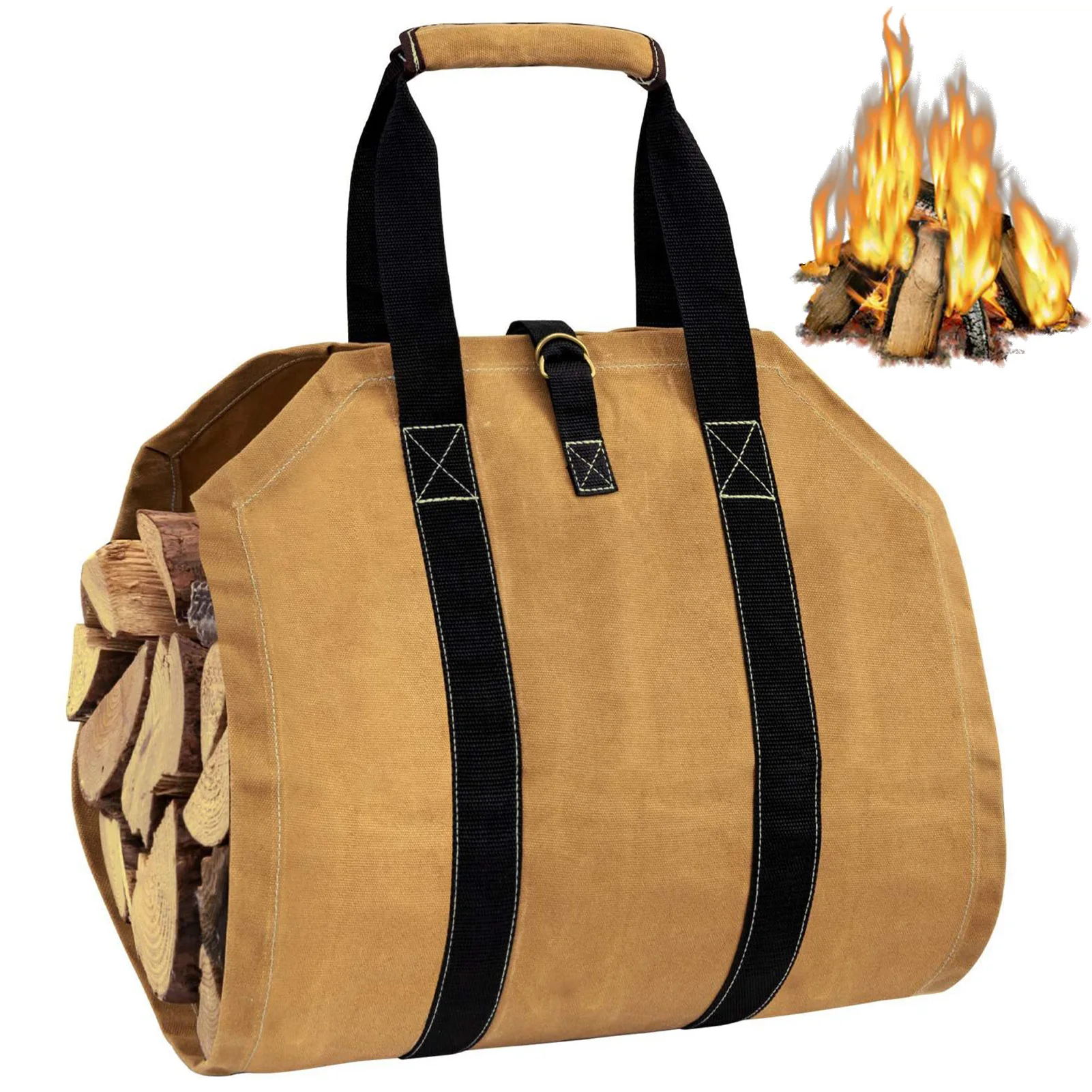 Canvas Firewood Tote Bag Waterproof Heavy Duty Log Carrier Wood Carrying Bag With Handles For Outdoor Camping Trip
Canvas Firewood Tote Bag Waterproof Heavy Duty Log Carrier Wood Carrying Bag With Handles For Outdoor Camping Trip