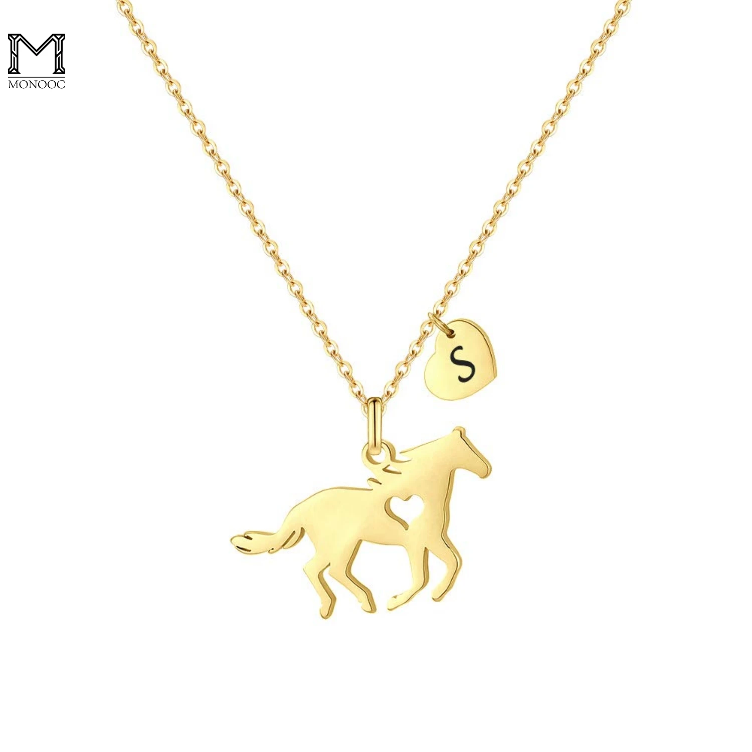 MONOOC Girls Horse Necklace Dainty Horse Jewelry Initial Necklace Stainless Steel Kids Heart Pendant Necklace Gifts Horse Lovers
MONOOC Girls Horse Necklace Dainty Horse Jewelry Initial Necklace Stainless Steel Kids Heart Pendant Necklace Gifts Horse Lovers
