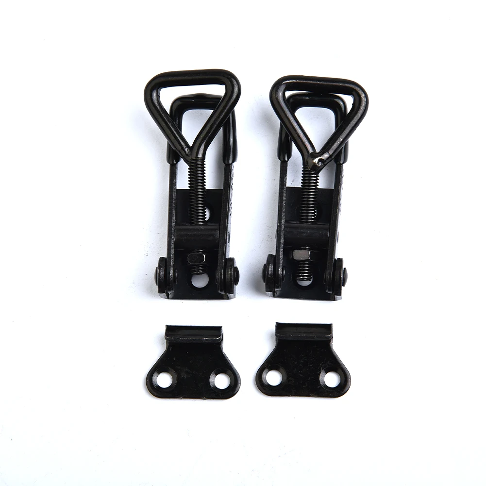 

4Pcs GH-4001 Black Toggle Clamp Heavy Duty 100KG/220lbs Toolbox Case Metal Latch Catch Clasp Quick Release Jig Carpentry Tools