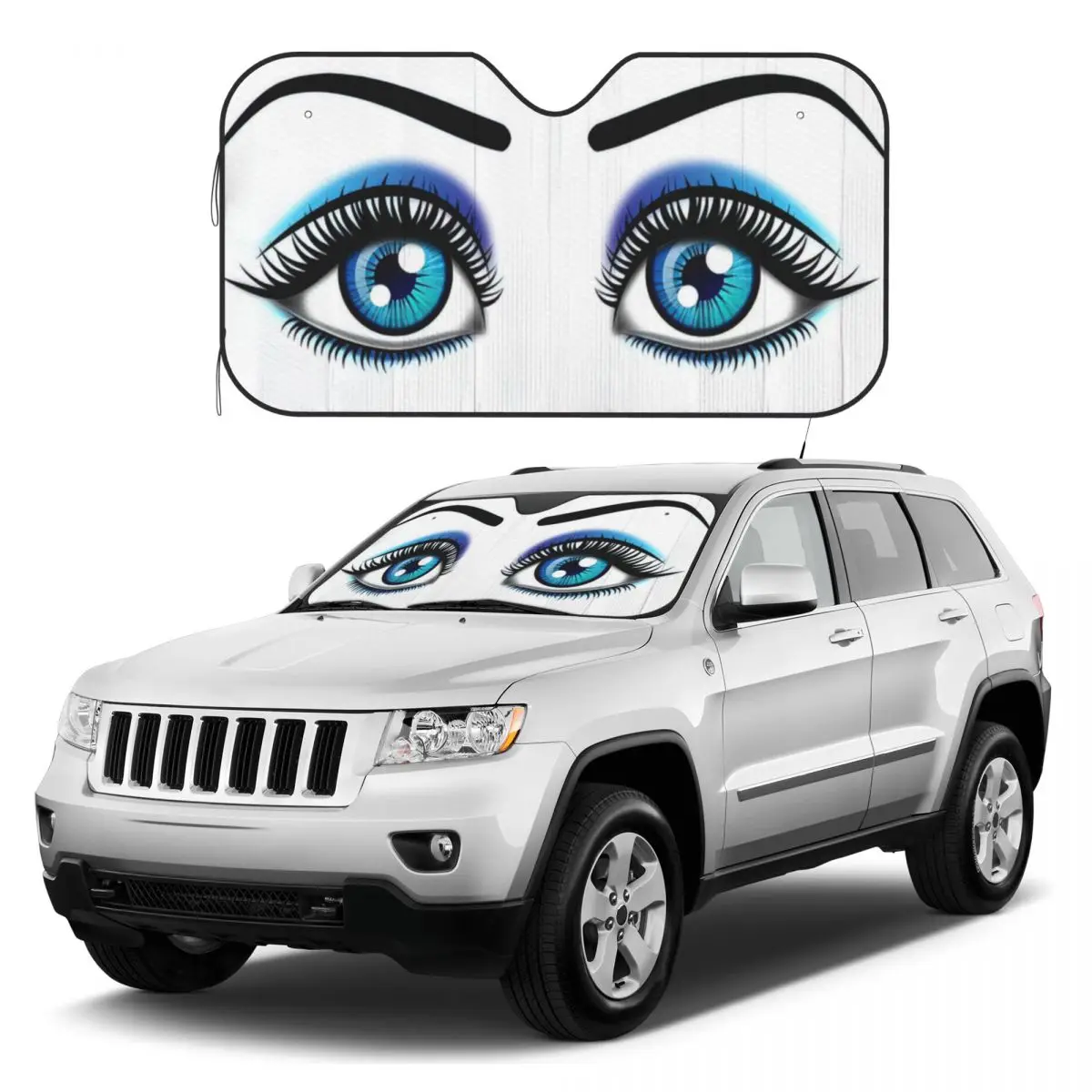 Auto Shade Car Sun Protection Front Window Cover Women Big Eyes Car Windshield Fashion Design Car Accessories Sun Shade Covers
Auto Shade Car Sun Protection Front Window Cover Women Big Eyes Car Windshield Fashion Design Car Accessories Sun Shade Covers