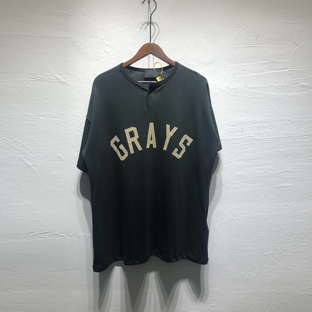 Summer T-shirt New Arrive Grays T-shirt High Quality Henry Collar Tshirt Men Women Hip hop Streetwear Loose Top Tees
Summer T-shirt New Arrive Grays T-shirt High Quality Henry Collar Tshirt Men Women Hip hop Streetwear Loose Top Tees