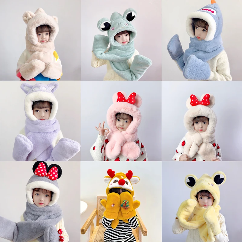 Зима 2022, теплый детский шарф для мальчиков, милый мультяшный плюшевый головной убор, перчатки, детские мягкие шапки, набор
Зима 2022, теплый детский шарф для мальчиков, милый мультяшный плюшевый головной убор, перчатки, детские мягкие шапки, набор