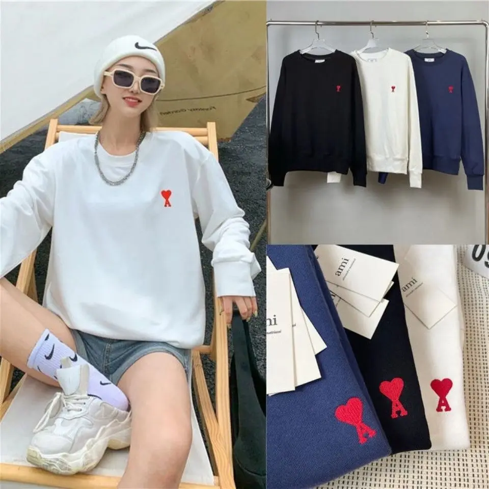 Spring Autumn Korean Love Heart Embroidered Cotton O Neck Couple Hoodies New Casual Loose Long Sleeve Men/Women Sweatshirt Tops
Spring Autumn Korean Love Heart Embroidered Cotton O Neck Couple Hoodies New Casual Loose Long Sleeve Men/Women Sweatshirt Tops