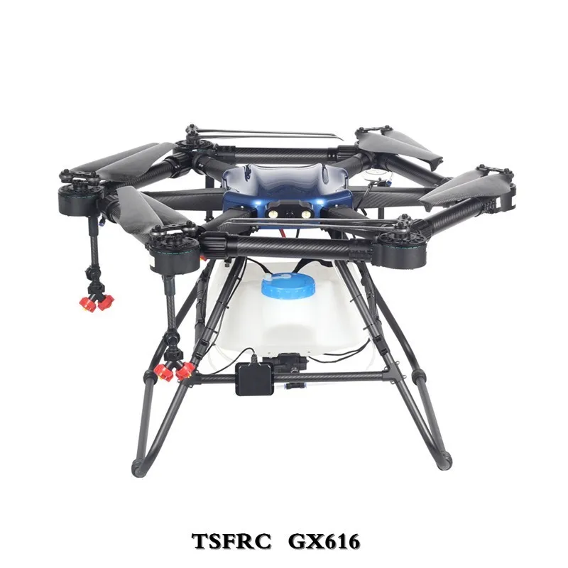 TSFRC GX616 16L Smart Agricultural Drone 16kg Hexarotor Plant Protection UAV Frame With Hobbywing X8 Powertrain Combination
TSFRC GX616 16L Smart Agricultural Drone 16kg Hexarotor Plant Protection UAV Frame With Hobbywing X8 Powertrain Combination