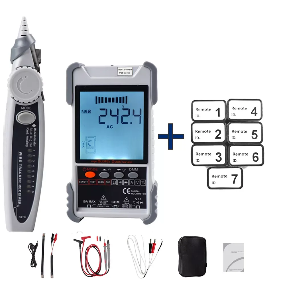 NEW ET616 /ET618 Network Cable Tester Analogs Digital Search POE Test Cable Pairing Sensitivity Adjustable Network Cable Tester
NEW ET616 /ET618 Network Cable Tester Analogs Digital Search POE Test Cable Pairing Sensitivity Adjustable Network Cable Tester