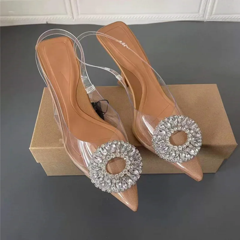 Женские туфли Стразы с острым носком, свадебные туфли на высоком каблуке, пикантные прозрачные туфли-лодочки на шпильке с ремешком на пятке ...
Женские туфли Стразы с острым носком, свадебные туфли на высоком каблуке, пикантные прозрачные туфли-лодочки на шпильке с ремешком на пятке ...