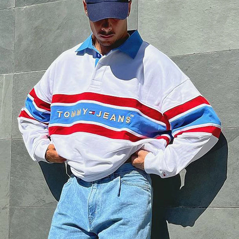Vintage Pattern Print Buttoned Polo Collar Sweatshirts Men Autumn Fashion Loose Long Sleeve Pullover Tops For Mens Casual Hoodie
Vintage Pattern Print Buttoned Polo Collar Sweatshirts Men Autumn Fashion Loose Long Sleeve Pullover Tops For Mens Casual Hoodie