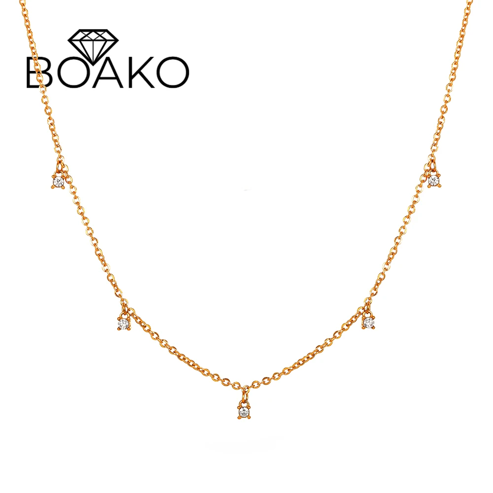 BOKOA 316L Stainless Steel INS Pearl Round Zircon Pendant Necklace 18K Gold Plated Waterproof Clavicle Necklaces Chic Jewelry
BOKOA 316L Stainless Steel INS Pearl Round Zircon Pendant Necklace 18K Gold Plated Waterproof Clavicle Necklaces Chic Jewelry