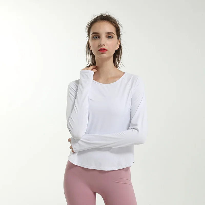 Back Open Sport Yoga Workout Long Sleeve Shirts Women Loose Quick Dry Fitness Athletic Gym Shirts with Thumb Hole
Back Open Sport Yoga Workout Long Sleeve Shirts Women Loose Quick Dry Fitness Athletic Gym Shirts with Thumb Hole