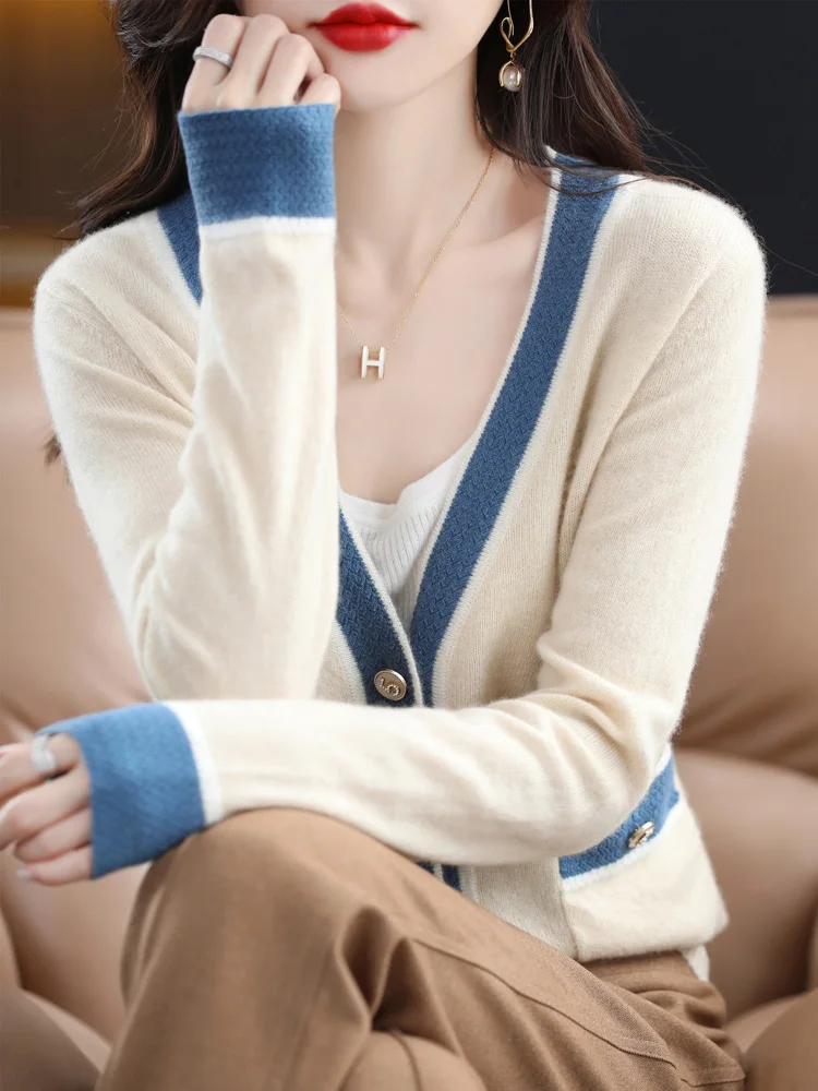 Aliselect Fall Winter Wool Blend Classic Women's Knit Cardigan Sweater Long Sleeve Solid Color V-Neck Top
Aliselect Fall Winter Wool Blend Classic Women's Knit Cardigan Sweater Long Sleeve Solid Color V-Neck Top