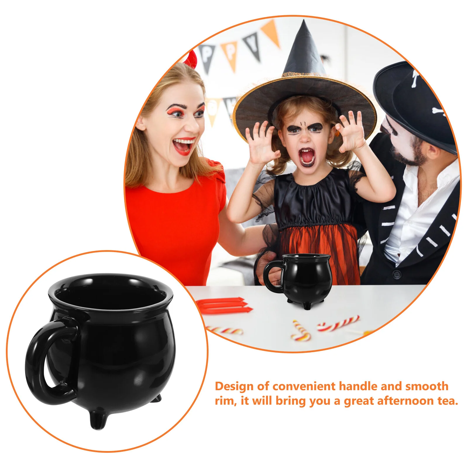 Breakfast Cup Decorative Cauldron Mug Ceramic Serving Coffee Drinking Black Decor Porcelain Home
Breakfast Cup Decorative Cauldron Mug Ceramic Serving Coffee Drinking Black Decor Porcelain Home