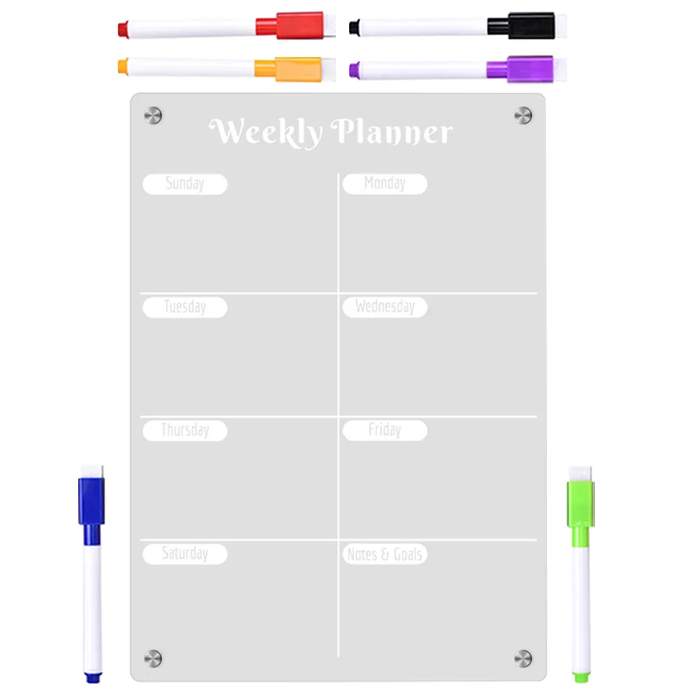 Weekly Planner Board Acrylic Refrigerator Dry Erase Clear Fridge Whiteboards Magnetic Attraction Wall Refrigerators To-do-list
Weekly Planner Board Acrylic Refrigerator Dry Erase Clear Fridge Whiteboards Magnetic Attraction Wall Refrigerators To-do-list