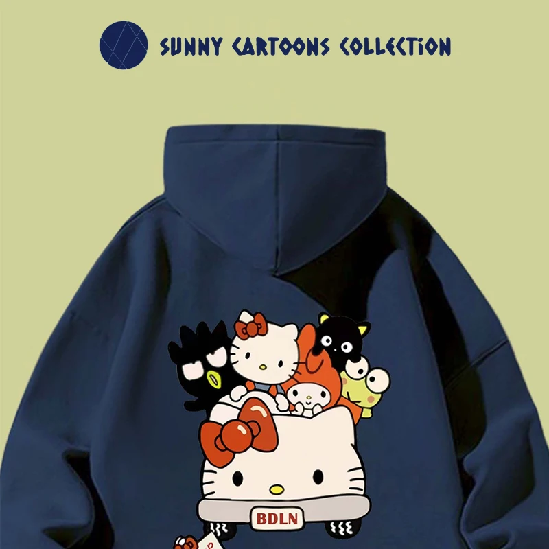 Sanrio Family Hello Kitty Hooded Pullover Cartoon Kitten Print Hoodie Casual Loose Lazy Swearshirt Oversize Men Women Clothes
Sanrio Family Hello Kitty Hooded Pullover Cartoon Kitten Print Hoodie Casual Loose Lazy Swearshirt Oversize Men Women Clothes