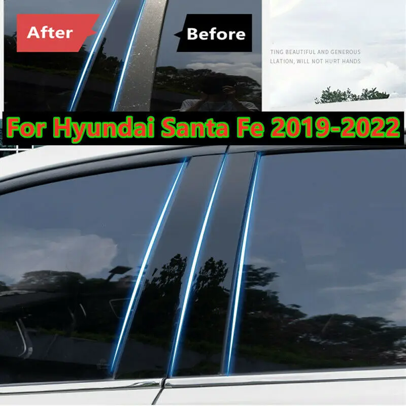 6Pcs Glossy Black Door Window Trim Pillar Posts Pillar Molding Cover For Hyundai Santa Fe 2019-2022 Exterior Car Accessories
6Pcs Glossy Black Door Window Trim Pillar Posts Pillar Molding Cover For Hyundai Santa Fe 2019-2022 Exterior Car Accessories