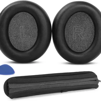 Alternative earpads compatible with Anker Soundcore Life Q30 Q35 BT headphone gasket head with ear pads, protein leather
