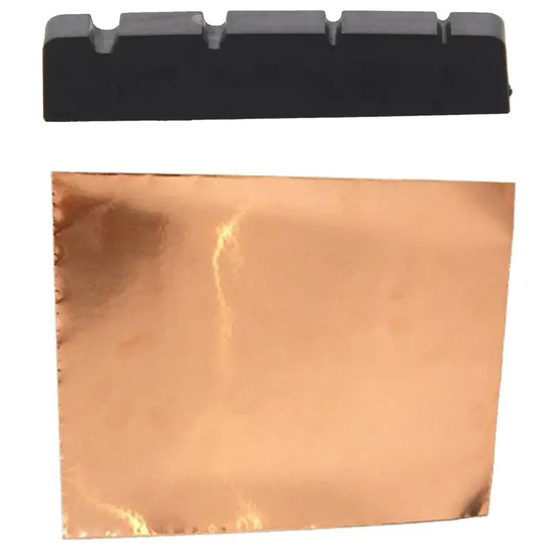 XL 4-Str Slot Bass Nut PT-1200-00 With 22.5X30cm Self-Adhesive Guitar Copper Shielding Foil Tape 1 Sheet/Pack
XL 4-Str Slot Bass Nut PT-1200-00 With 22.5X30cm Self-Adhesive Guitar Copper Shielding Foil Tape 1 Sheet/Pack