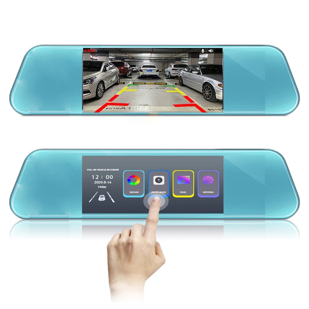 1080P Mirror Dash Cam Front Rear Dual Camera 10" IPS Touch Screen 170° Wide Angle Car Streaming Recorder G-Sensor Loop Recording
1080P Mirror Dash Cam Front Rear Dual Camera 10" IPS Touch Screen 170° Wide Angle Car Streaming Recorder G-Sensor Loop Recording