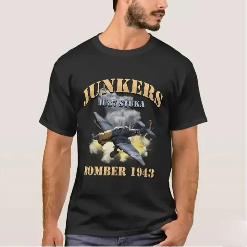 Немецкая винтажная Мужская футболка-пилот Ju87 Stuka времен 2 мировой войны, Короткие повседневные рубашки из 100% хлопка
Немецкая винтажная Мужская футболка-пилот Ju87 Stuka времен 2 мировой войны, Короткие повседневные рубашки из 100% хлопка