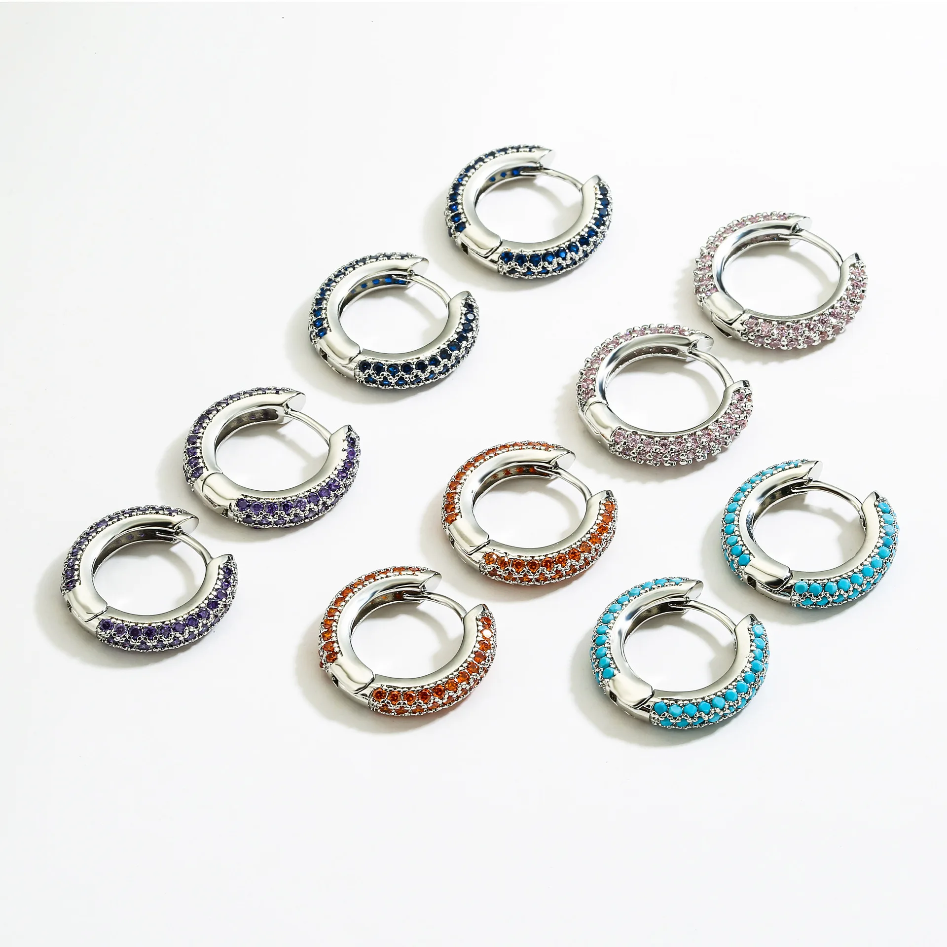 New earrings Women's Plating Platinum Pink Crystal Zircon Round Earrings Popular Fashion Jewelry Couple Gift
New earrings Women's Plating Platinum Pink Crystal Zircon Round Earrings Popular Fashion Jewelry Couple Gift