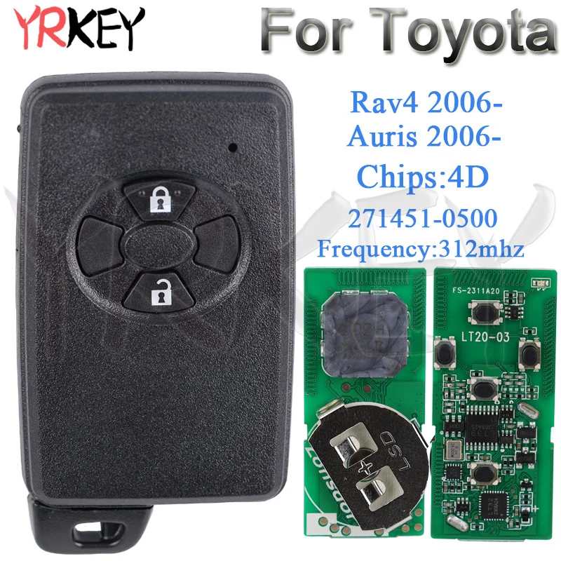 Умный автомобильный пульт дистанционного управления для Toyota Rav4 Auris 2006 2007 2008 2009 2010