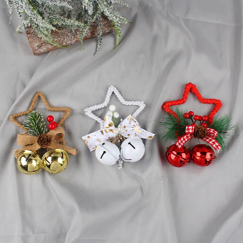 Christmas Bells Retro Iron Bell Five-pointed Star Hemp Rope Christmas Tree Bow Bell Decoration Christmas Tree Decorations Natal
Christmas Bells Retro Iron Bell Five-pointed Star Hemp Rope Christmas Tree Bow Bell Decoration Christmas Tree Decorations Natal