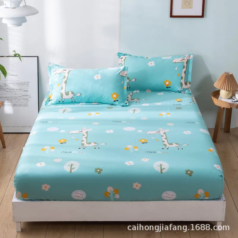 All cotton fitted sheet single spring, summer and autumn bedspread all inclusive protective case
All cotton fitted sheet single spring, summer and autumn bedspread all inclusive protective case
