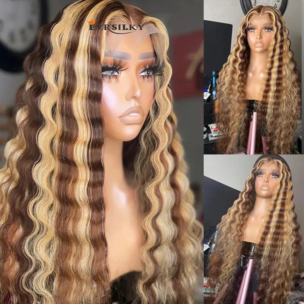 Deep Wave 13x6 Frontal Human Hair Wigs Highlight Brown 360 Hd Transparent Full Lace Wig Human Hair Pre-Plucked With Baby Hair
Deep Wave 13x6 Frontal Human Hair Wigs Highlight Brown 360 Hd Transparent Full Lace Wig Human Hair Pre-Plucked With Baby Hair