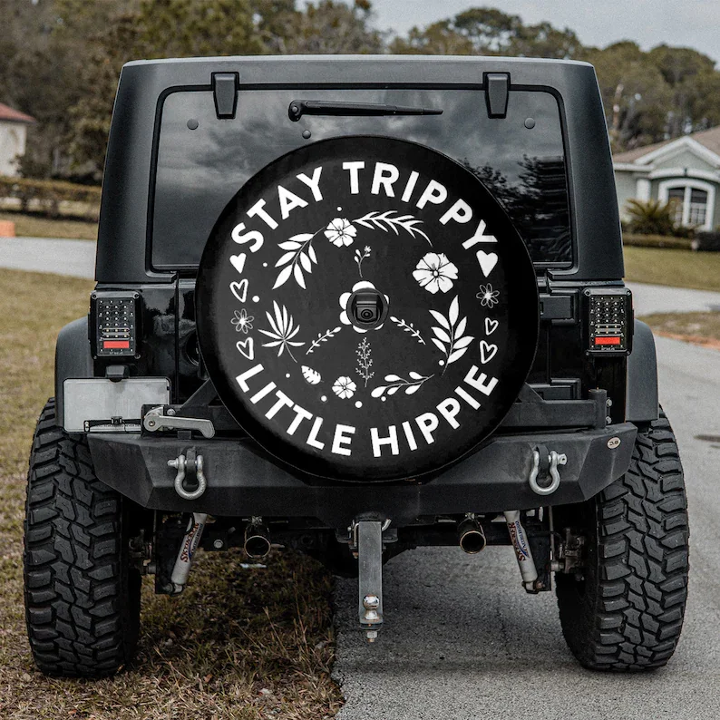 Stay Trippy Little Hippie Floral Peace Sign Tire Cover Personalized Gifts, Car Accessories, Spare Tire Cover, Valentine gifts
Stay Trippy Little Hippie Floral Peace Sign Tire Cover Personalized Gifts, Car Accessories, Spare Tire Cover, Valentine gifts